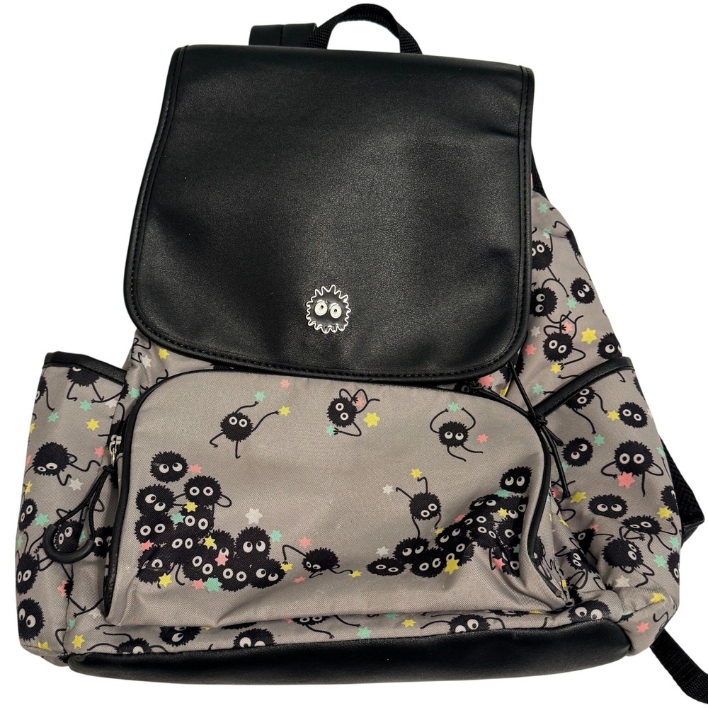 Studio Ghibli Unisex Spirited Away Soot Sprite Slouch Backpack O/S Gray Canvas